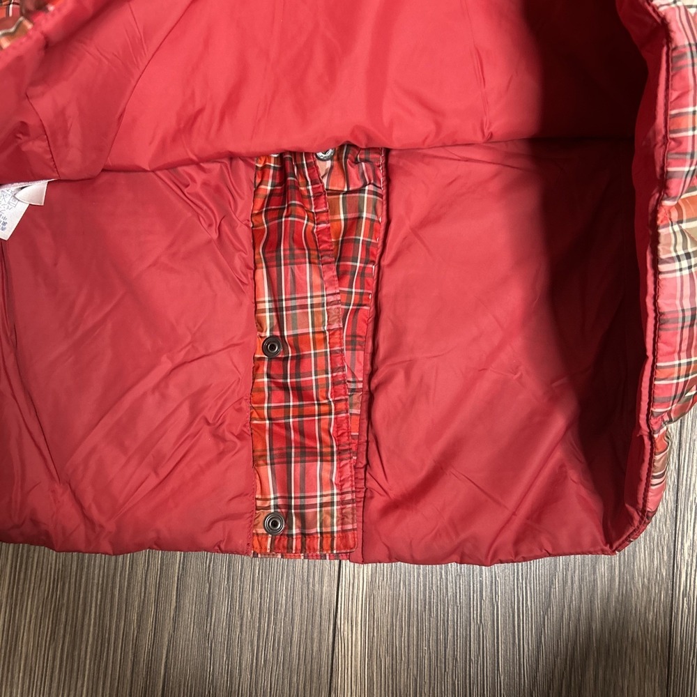 LANDS'END Women's 1X Goose Down Puffer Quilted Vest Multicolor Plaid - Picture 4 of 6
